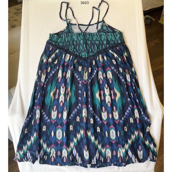 Xhilaration Women Dress M Blue Geometric Sundress Sleeveless - Picture 7 of 7